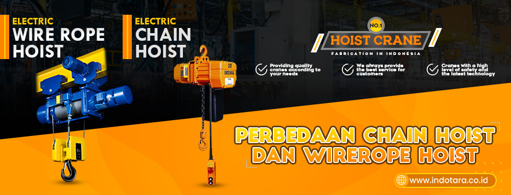 Perbedaan Chain Hoist dan Wirerope Hoist